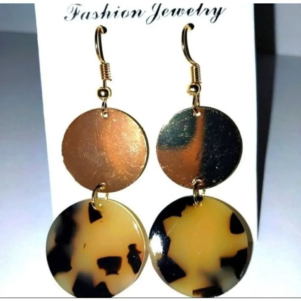 Elegant Print Handmade Dangle Earrings
